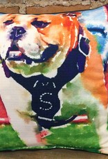 Watercolor Full Body Bulldog-Piping Black