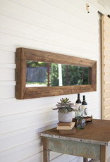 Kalalou Long Rectangle Mirror with Recycled Wood Frame