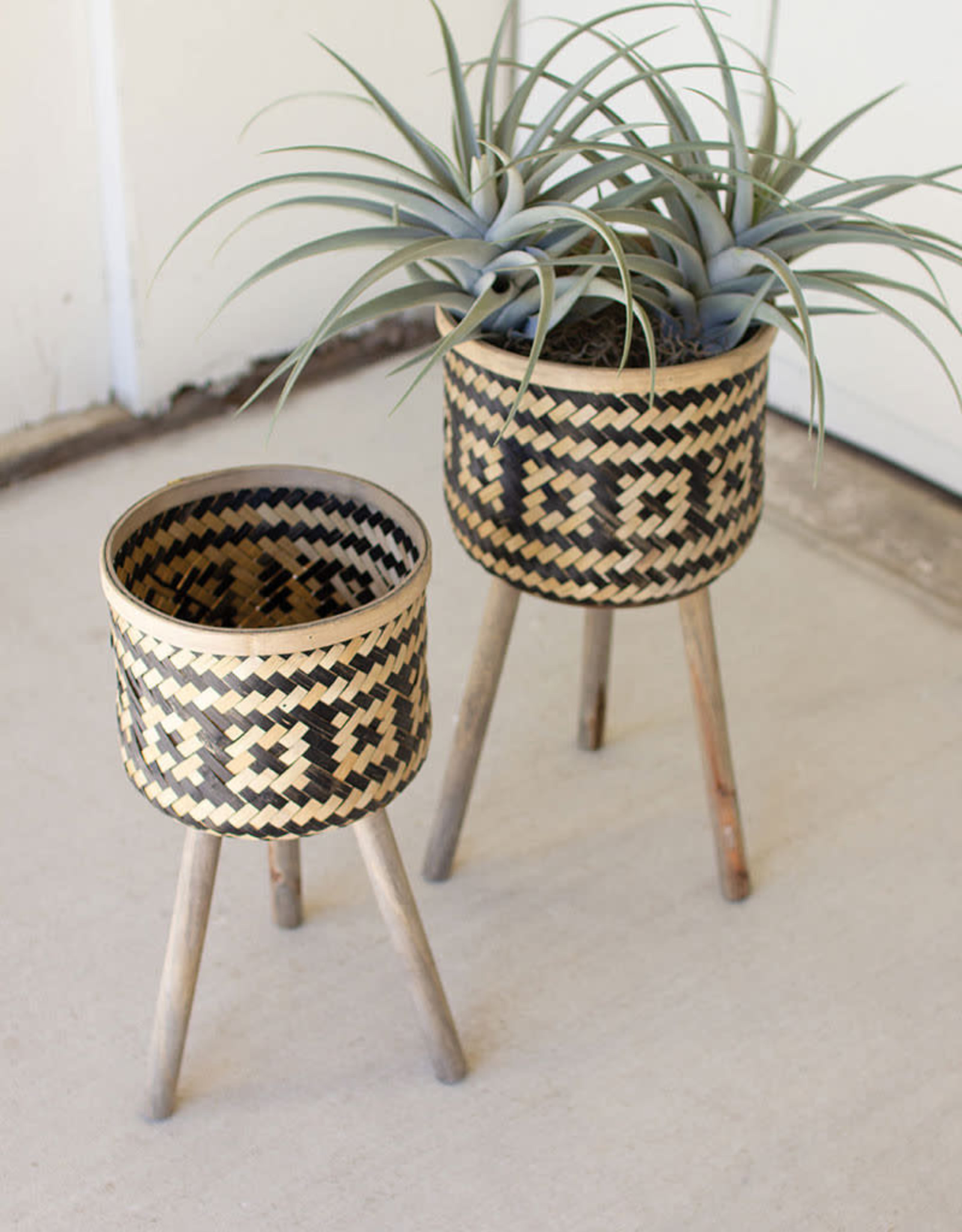 Kalalou Artificial Fern in A Cement Pot