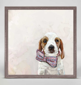 Greenbox Art Best Friend - Baby Beagle In A Bowtie Mini Framed Canvas