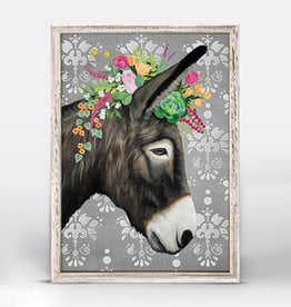 Greenbox Art Gray Donkey Mini Framed Canvas