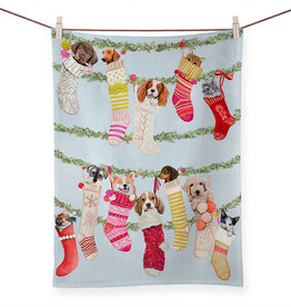 Greenbox Art Holiday - Sweet Stockings Tea Towel