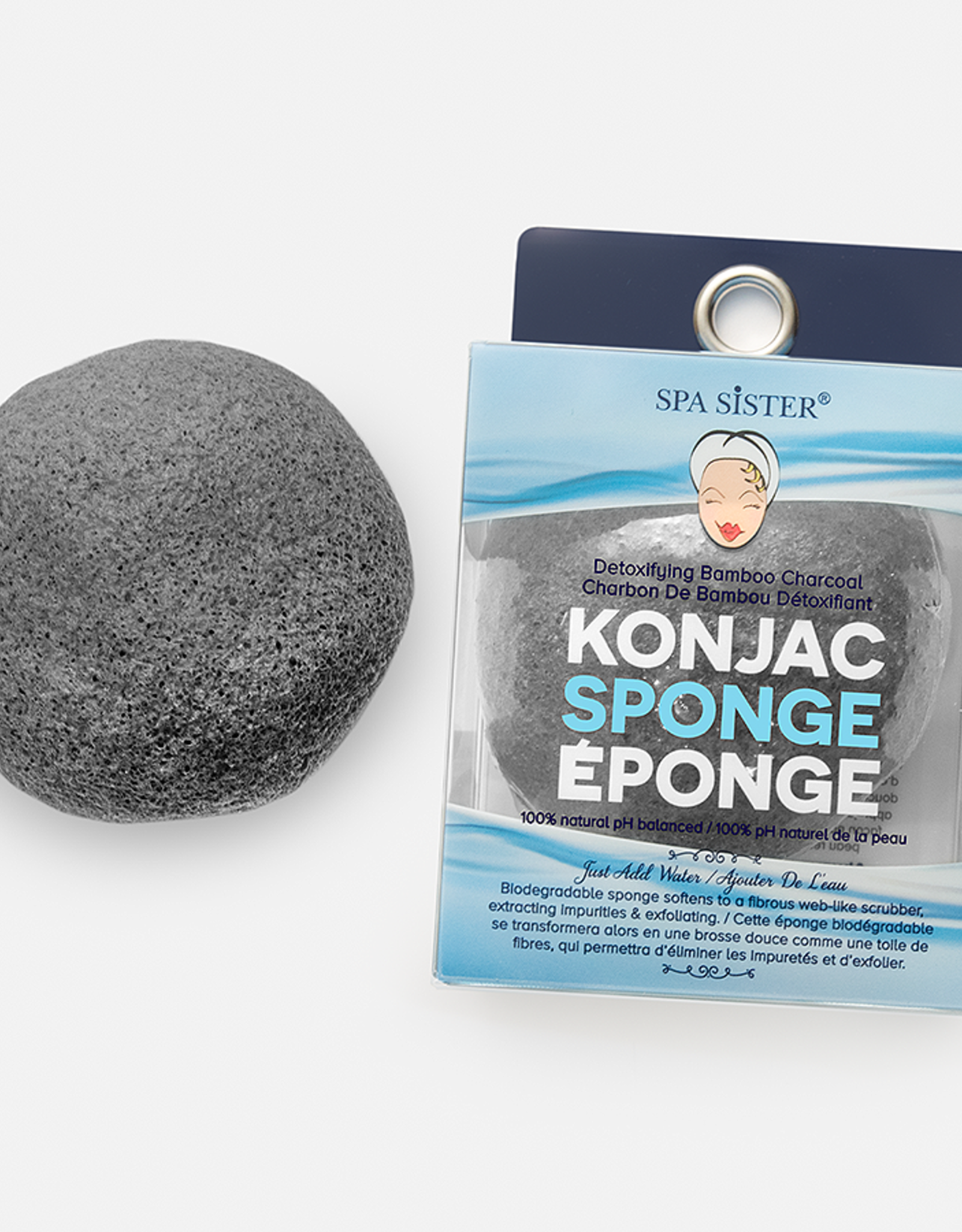 Spa Sister Konjac Sponge - Detoxifying Charcoal
