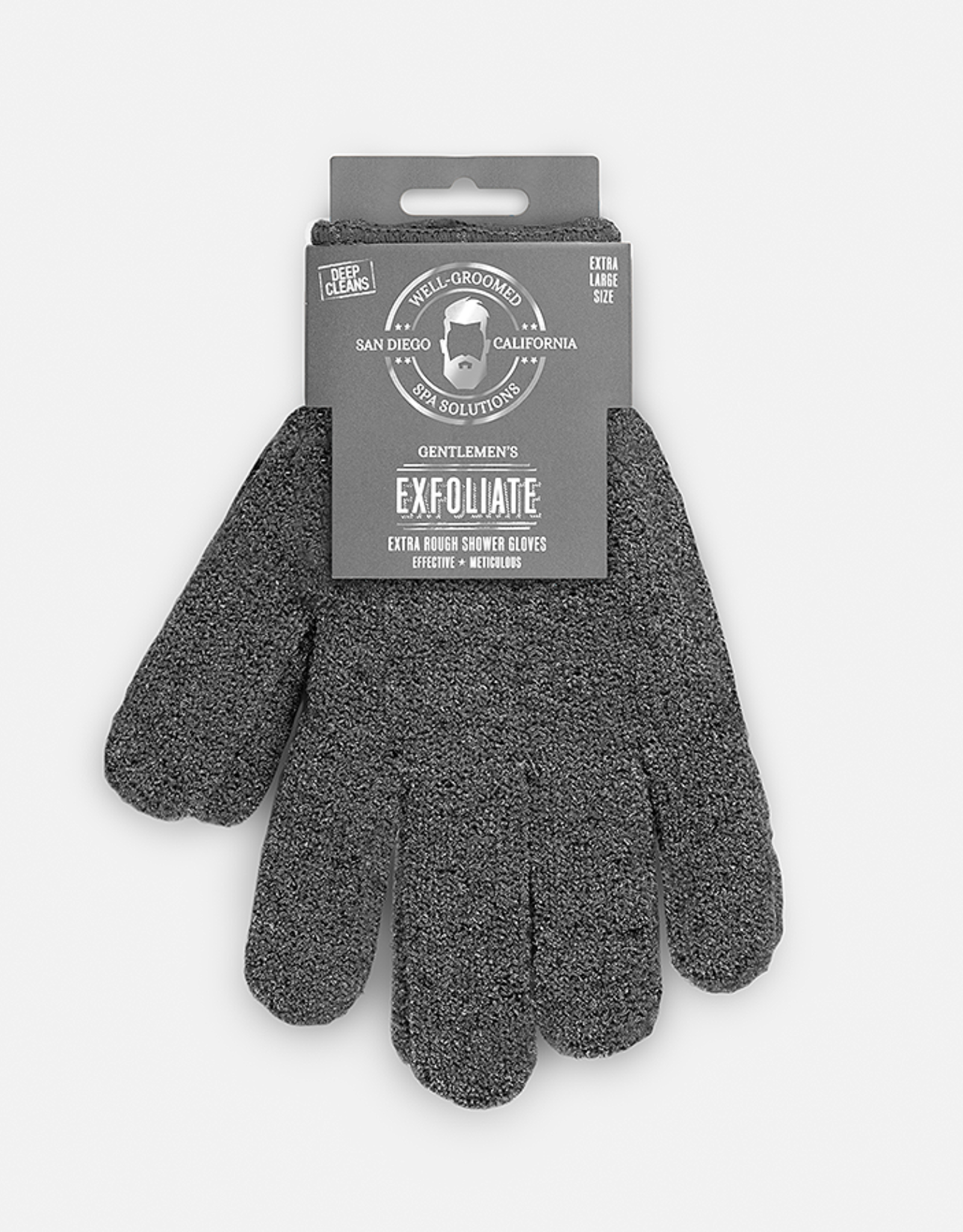 Xl Extra Rough Shower Gloves - Charcoal