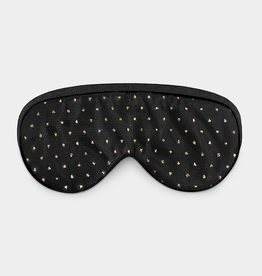 Sleep Tight Eye Masks | Black / Gold Dot