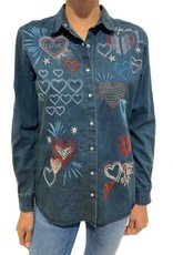 Johnny Was Collection Amour Denim Shirt