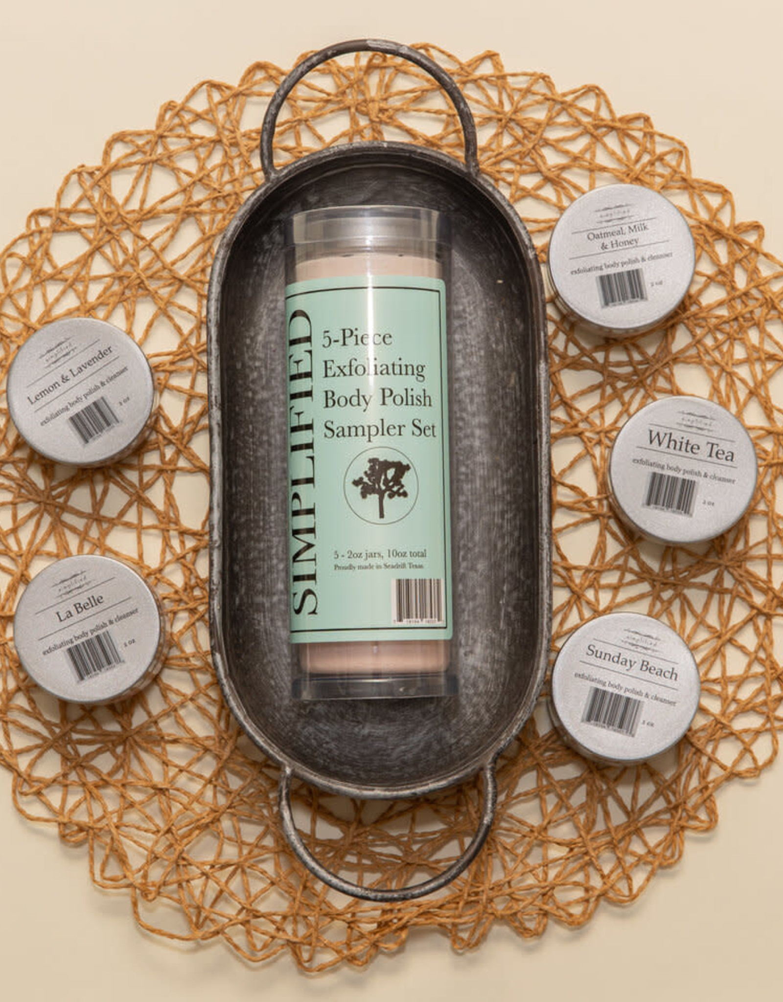 Simplified Soap 5pc Exfoliating Body Polish Sampler Set