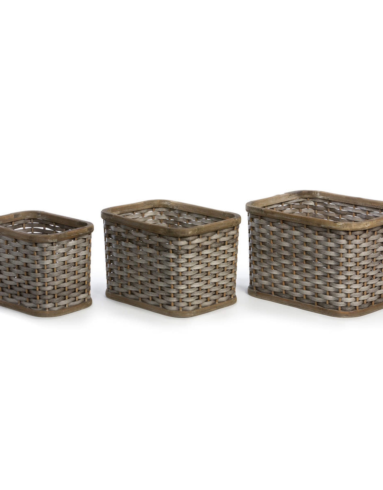 Park Hill Collection Set of 3 Woven Storage Baskets