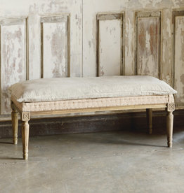 Park Hill Collection Burlap & Distressed Pillow Bench-Free Shipping