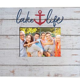 Lake Life Anchor Weathered Photo Frame