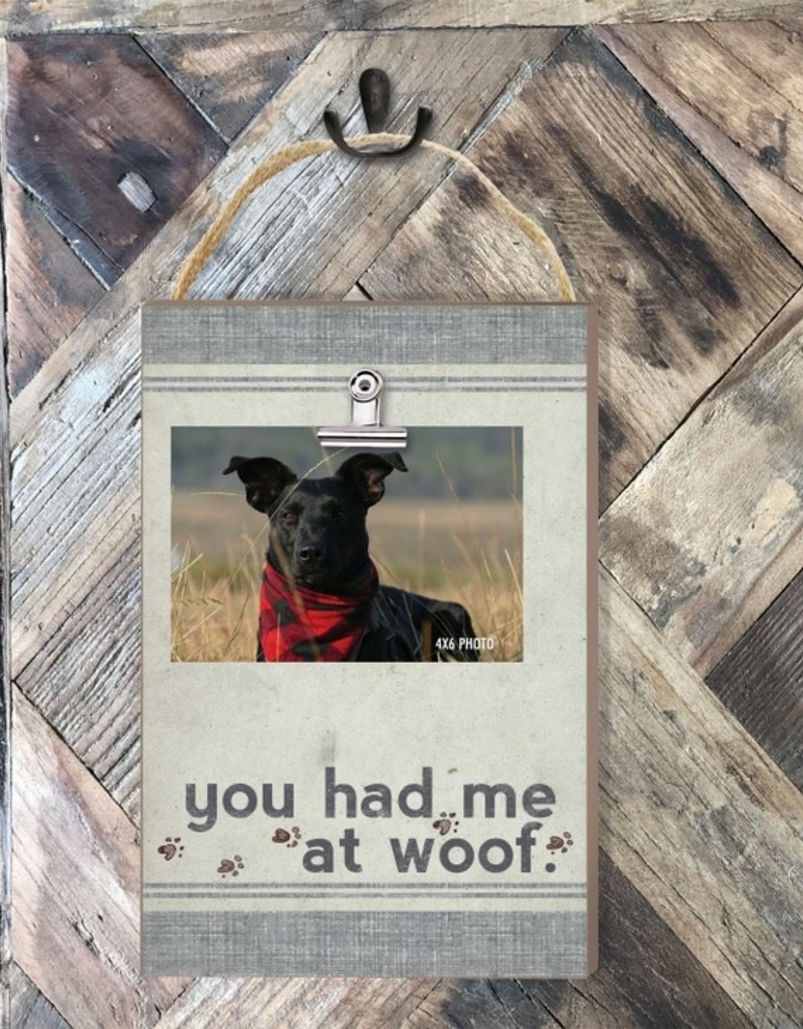 Kinderd Hearts You Had Me At Woof Dog Clip Photo Frame