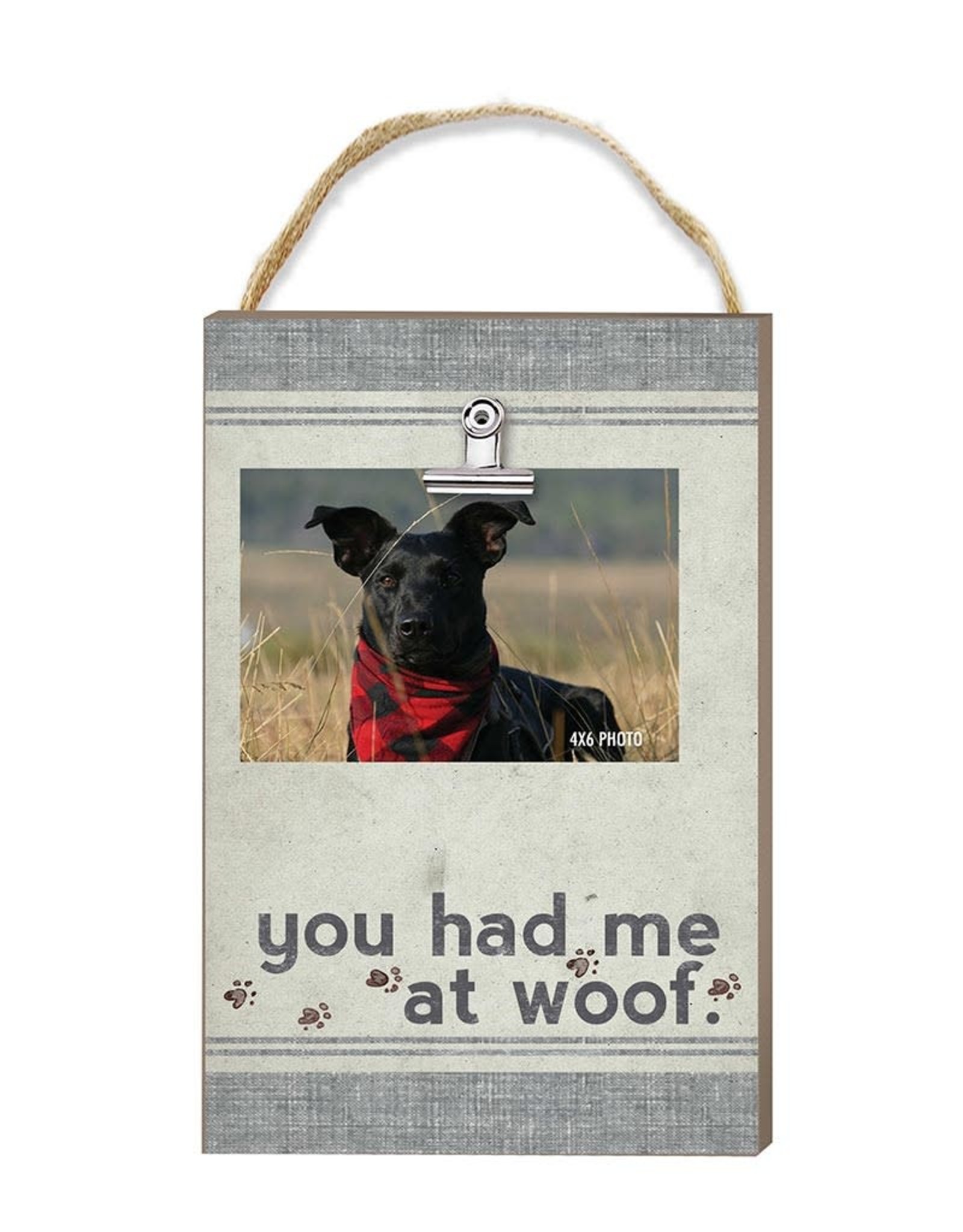 Kinderd Hearts You Had Me At Woof Dog Clip Photo Frame