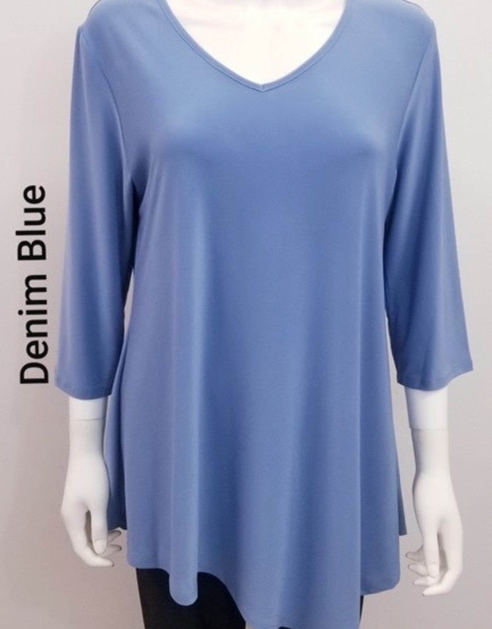 JJL Fashion Solid Color Asymmetrical Tops