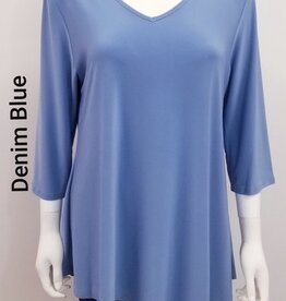 JJL Fashion Solid Color Asymmetrical Tops