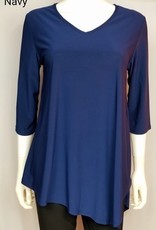 JJL Fashion Solid Color Asymmetrical Tops