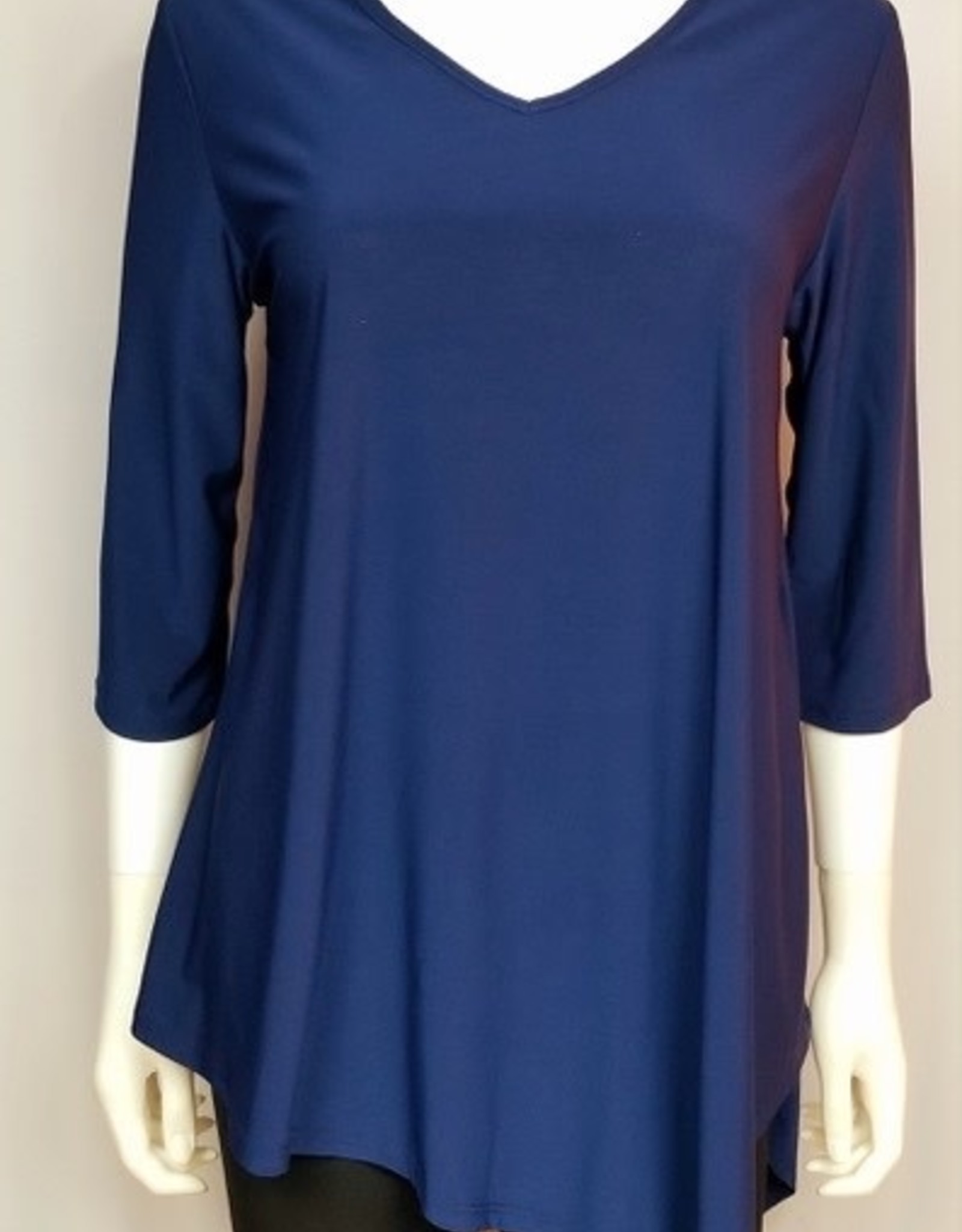 JJL Fashion Solid Color Asymmetrical Tops