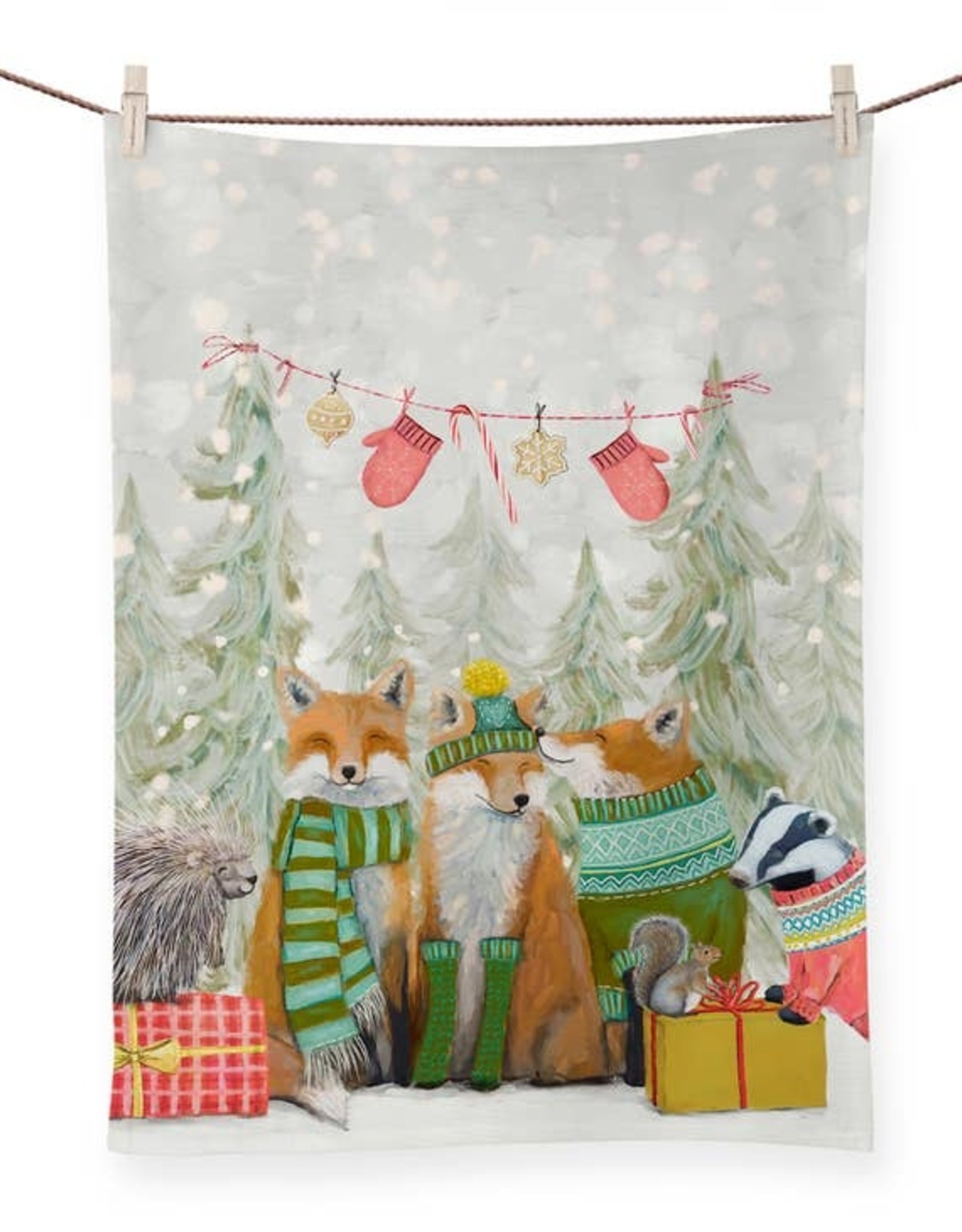 Greenbox Art Holiday - Santa Claws Tea Towels