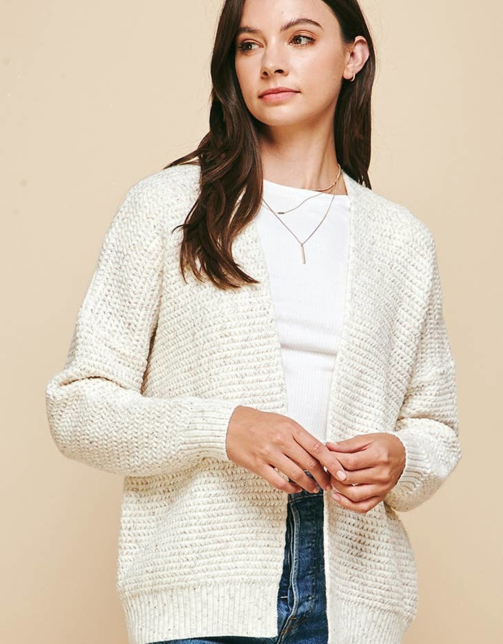Pinch Tiny Cable Knit Sweater Cardigan