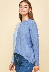 Pinch Split Color Block Sweater