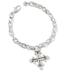 Brighton Taos Pearl Cross Bracelet