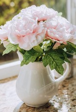 Flora Bunda Inc Pink Peony In Ceramic Pitcher 11.5" Tall