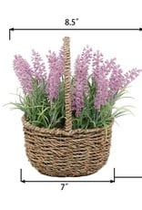 Flora Bunda Inc Lavender in Basket 9.5"H