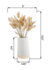 Flora Bunda Inc Bunny Tails In 6.25"H Ceramic Vase 14"H Total