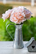 Tall Peach Peony In Tin 13" Tall