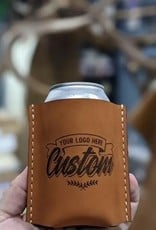 Custom Laser Engraved Leather Koozie