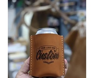 Personalized Leather Can Koozie – Crystal Images, Inc.