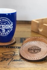 Customized Laser Engraved Leather Coaster Set