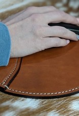 Circle Pocket Custom Leather Mouse Pad