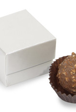 White Single Truffle Box (1.5" x 1.5" x 1.25")