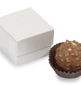 White Single Truffle Box (1.5" x 1.5" x 1.25")