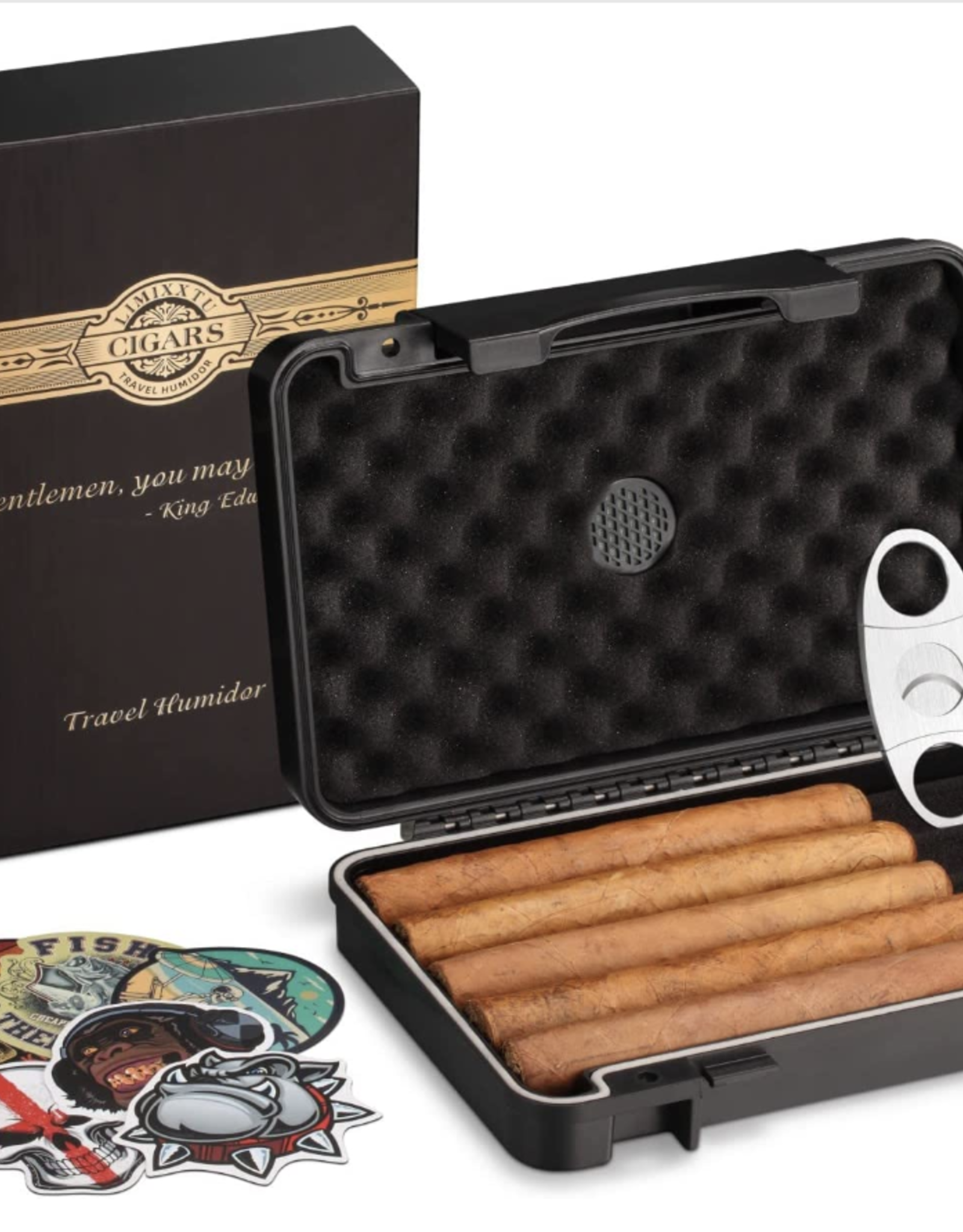 Leather Cigars Accessories, Leather Cigar Humidor Box