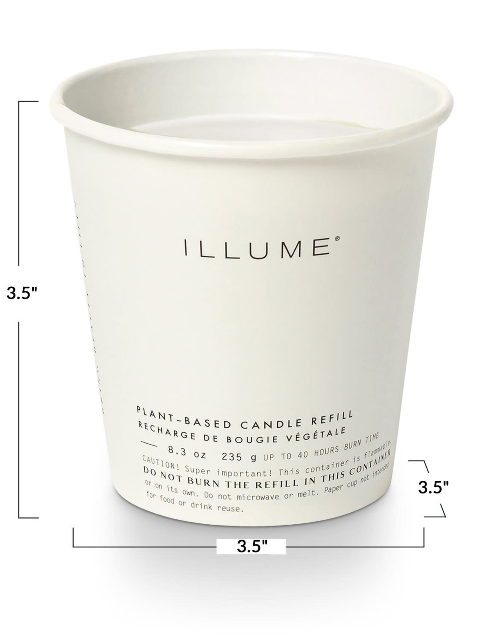 Illume Winter White Boxed Glass Candle Refill - 8.3oz