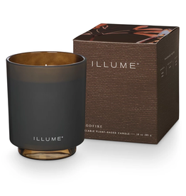 Illume Woodfire Refillable Boxed Glass Candle 10 oz