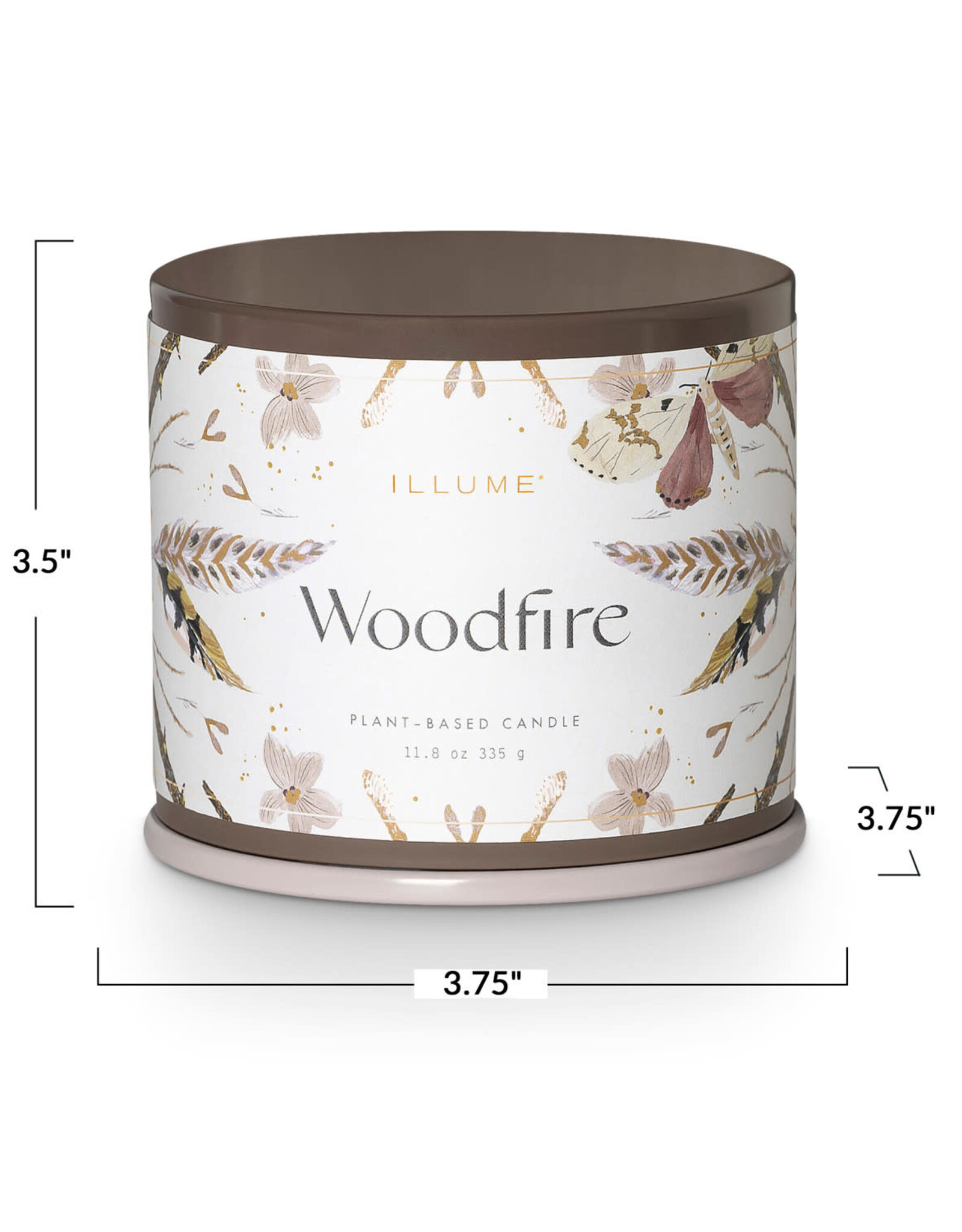 Illume Woodfire Vanity Tin Candle