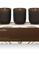 Illume Woodfire Candle Trio Gift Set