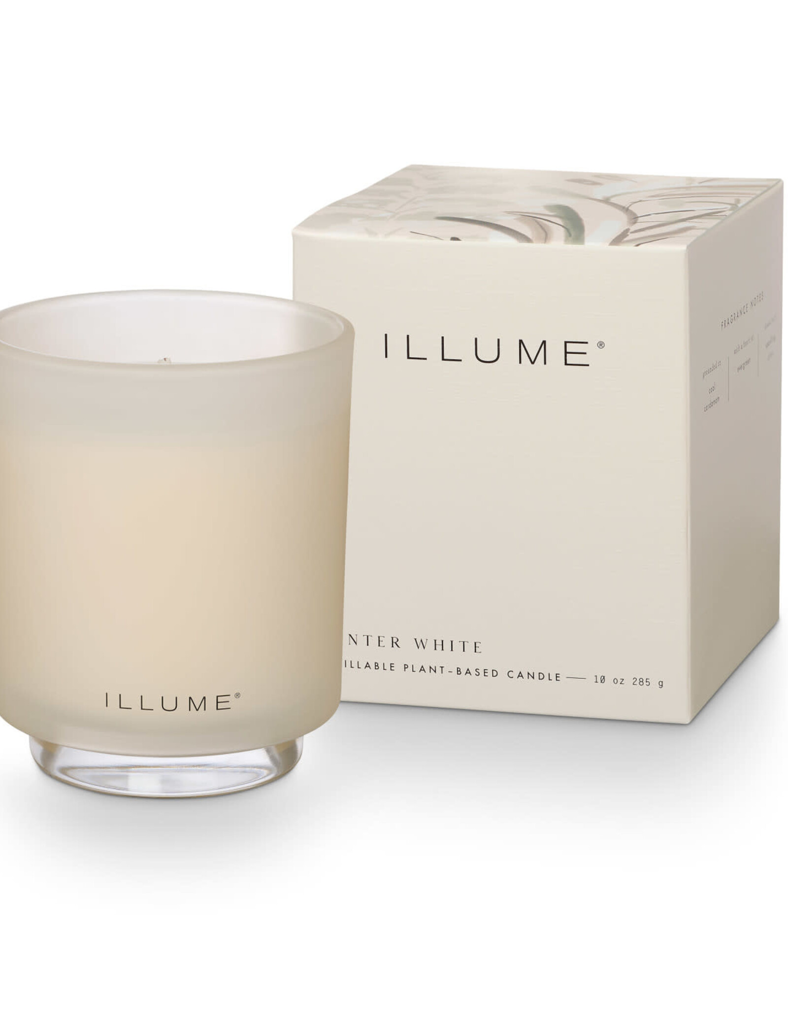 Illume Winter White Refillable Boxed Glass Candle