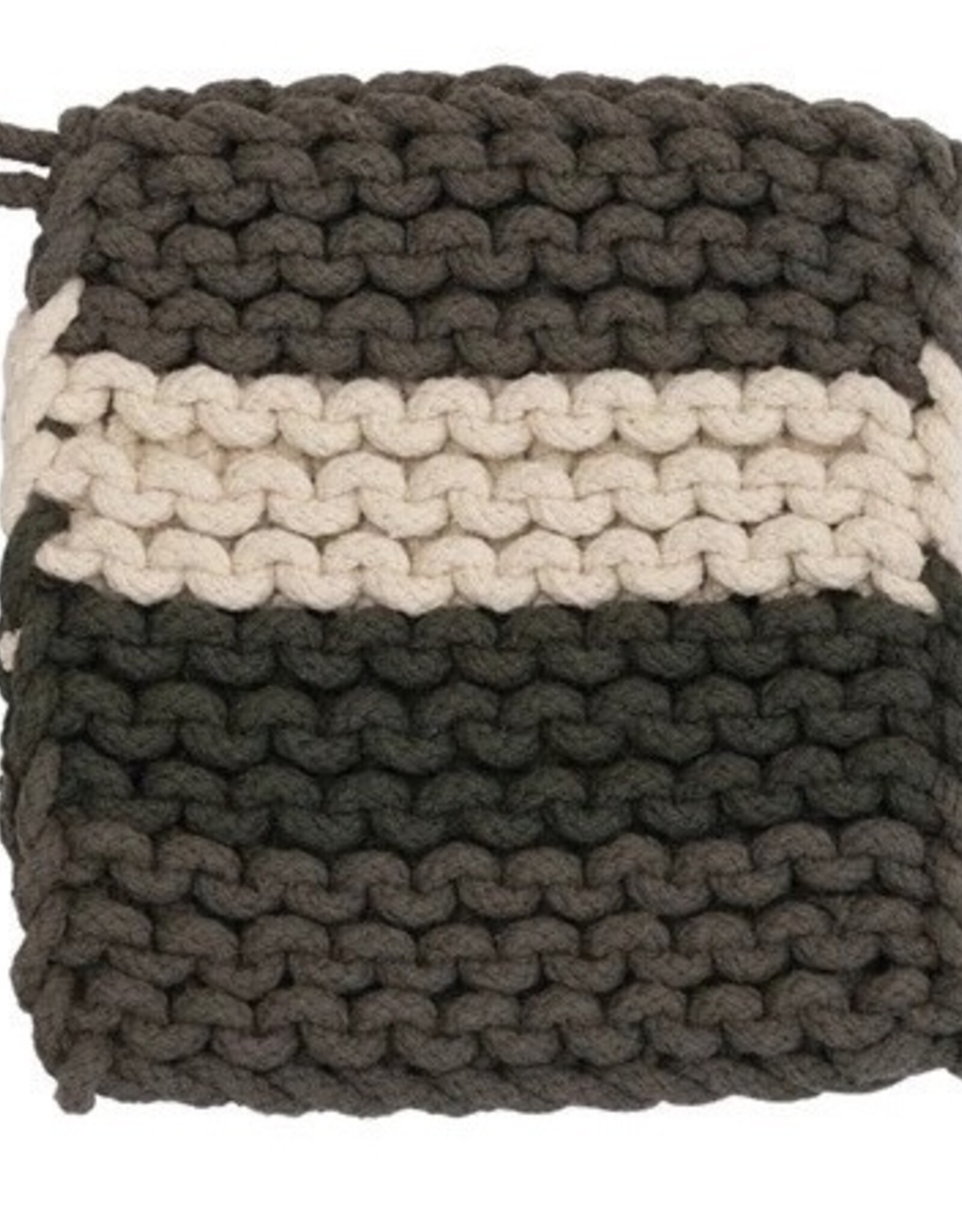 Creative Co-Op Cotton Crocheted Pot Holders 2 Styles