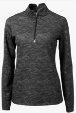 Traverse Camo Print Stretch Womens Quarter Zip