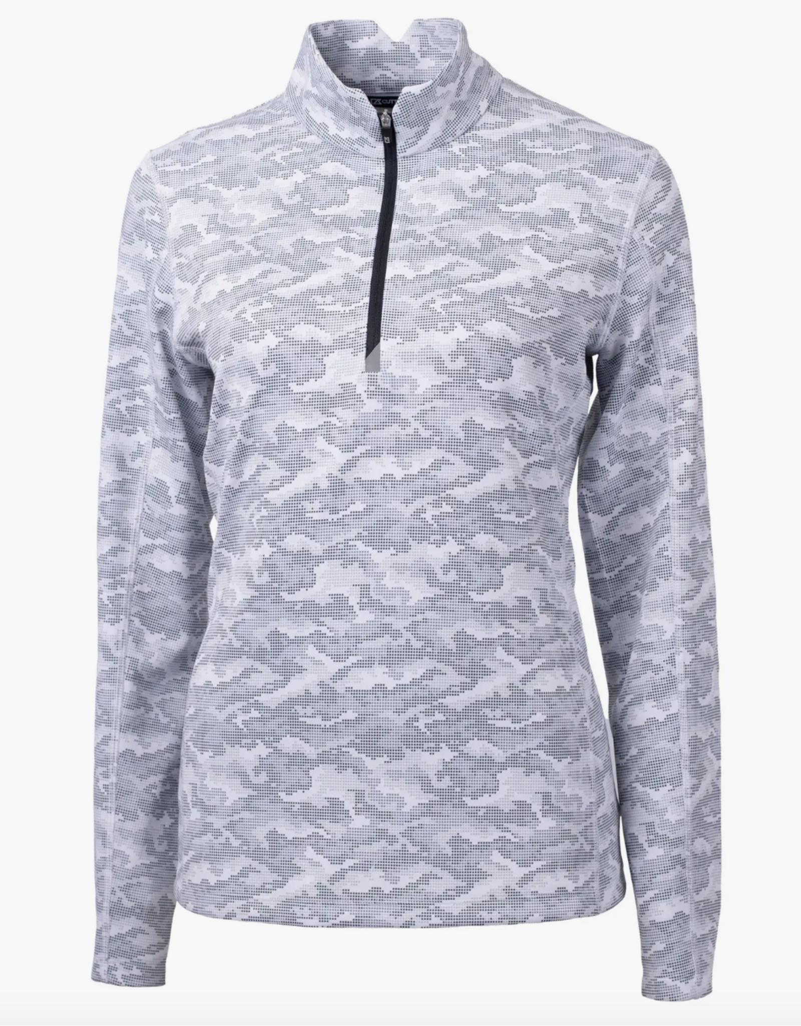 Traverse Camo Print Stretch Womens Quarter Zip