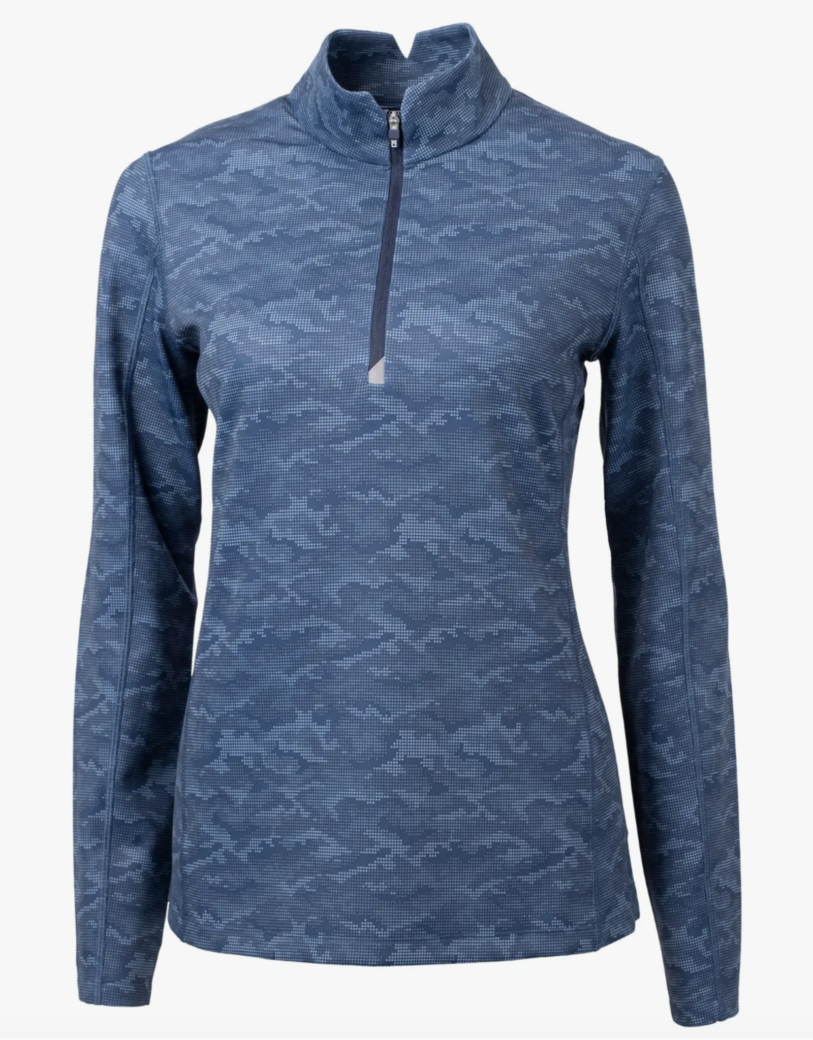 Traverse Camo Print Stretch Womens Quarter Zip