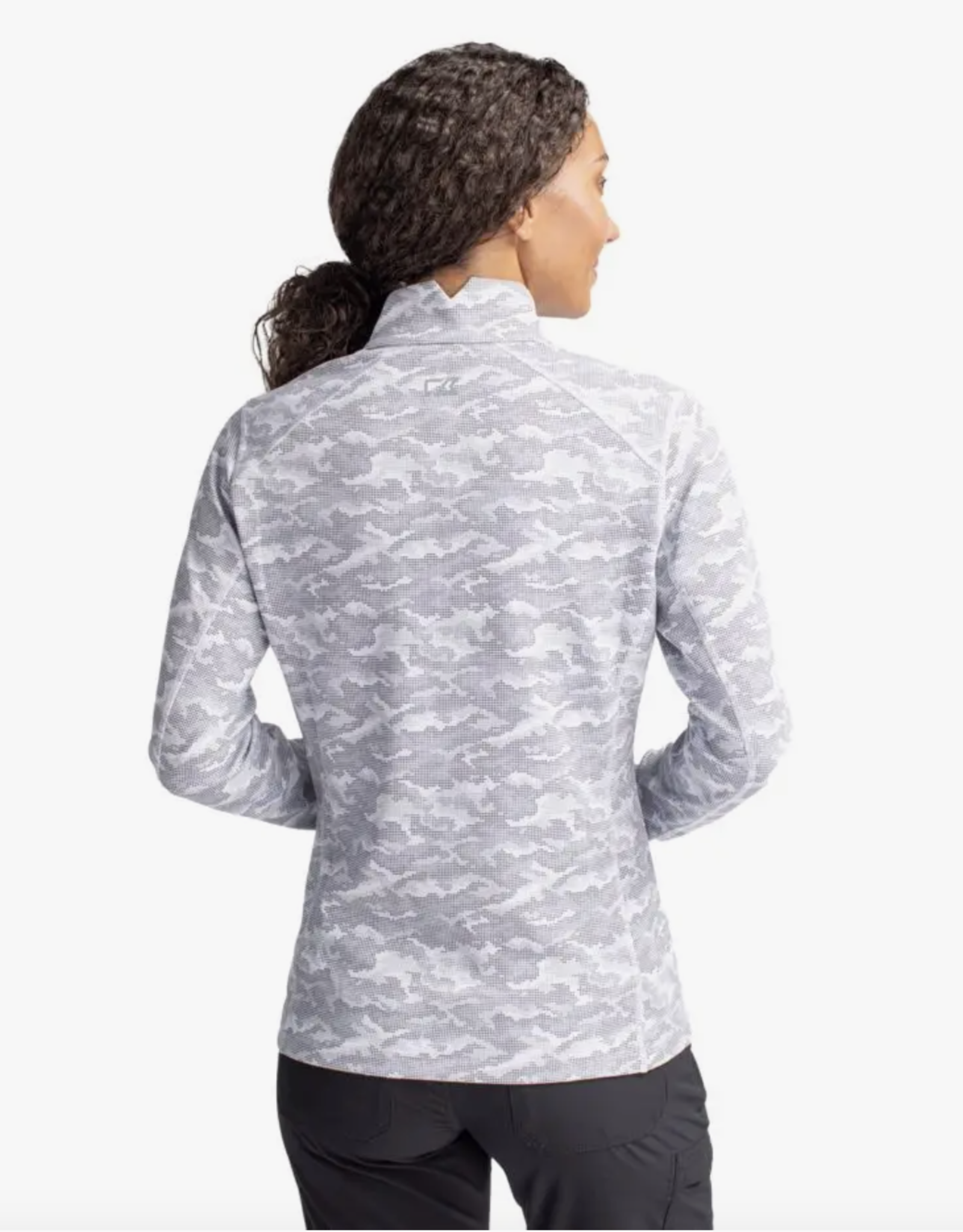 Traverse Camo Print Stretch Womens Quarter Zip