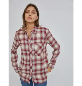 Be Cool Wine plaid flannel