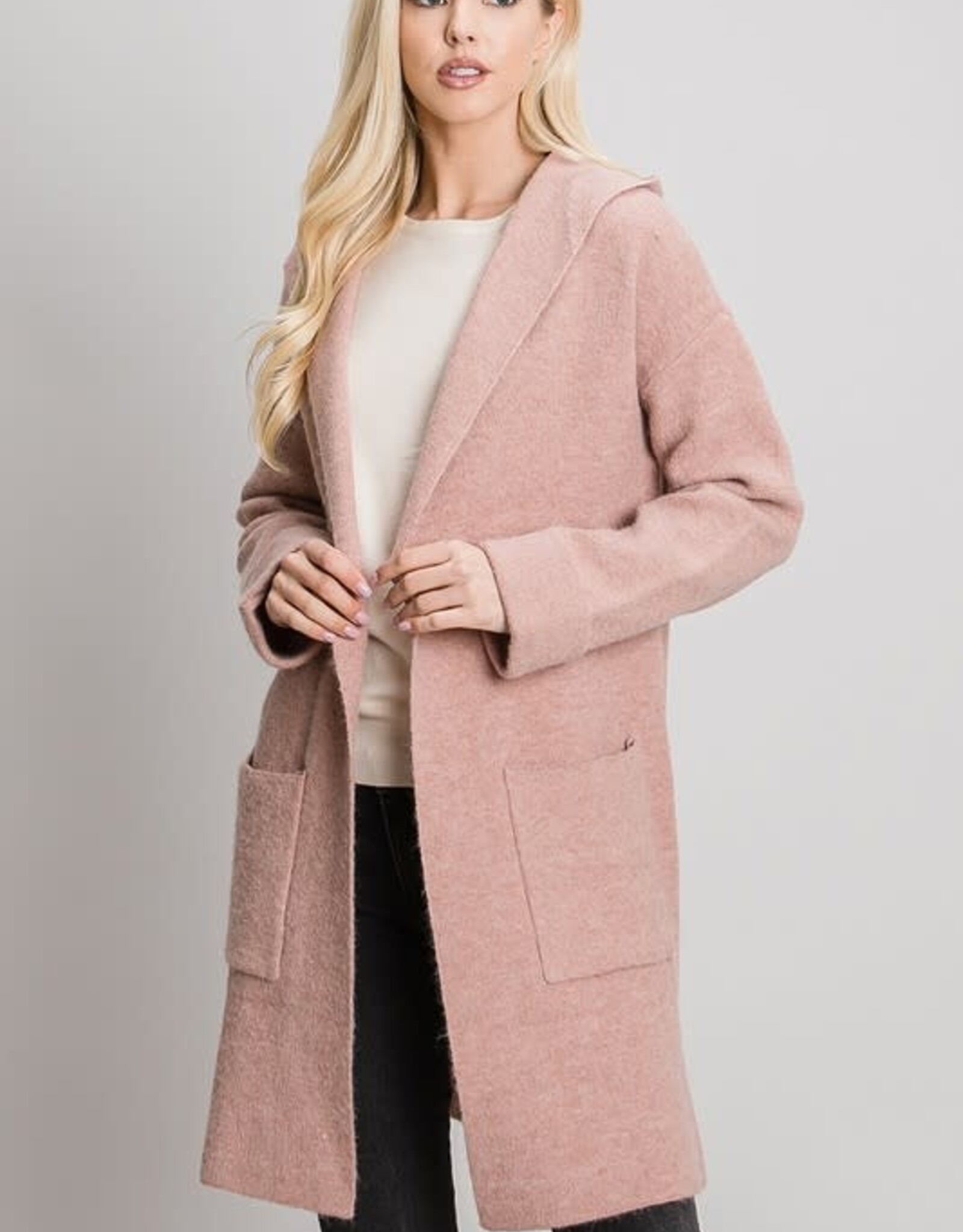 Be Cool Hooded Boxy Knit Coat