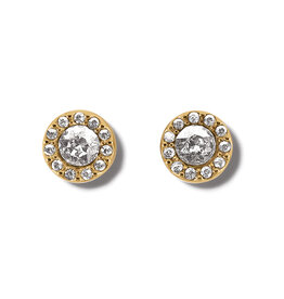 Brighton Illumina Solitaire Gold Post Earrings