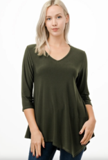 Solid Color Asymmetrical Tops