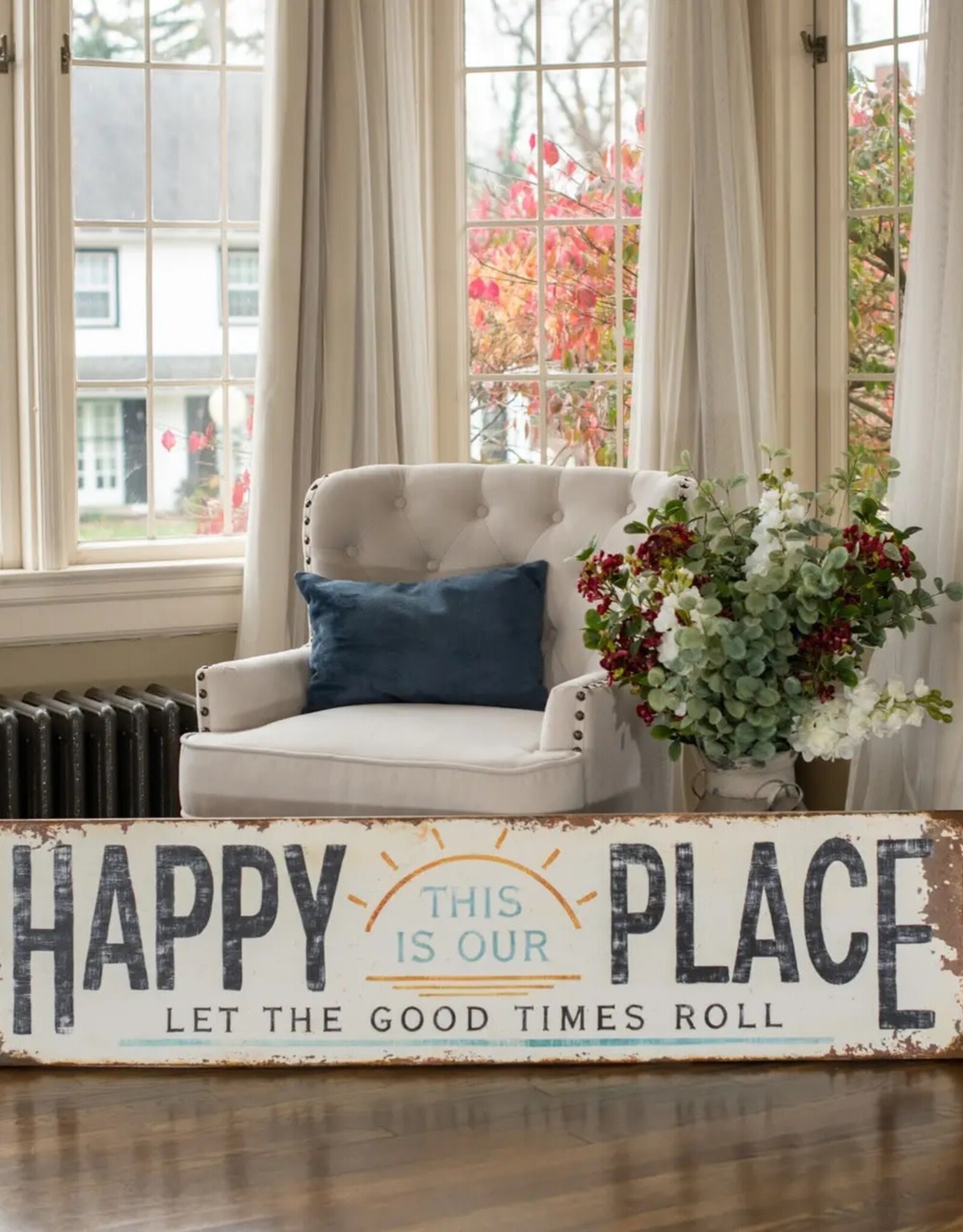 Ragon House HAPPY PLACE METAL SIGN 60"